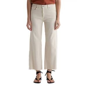 NEW AG JEANS saige wide leg cropped jeans in opal stone